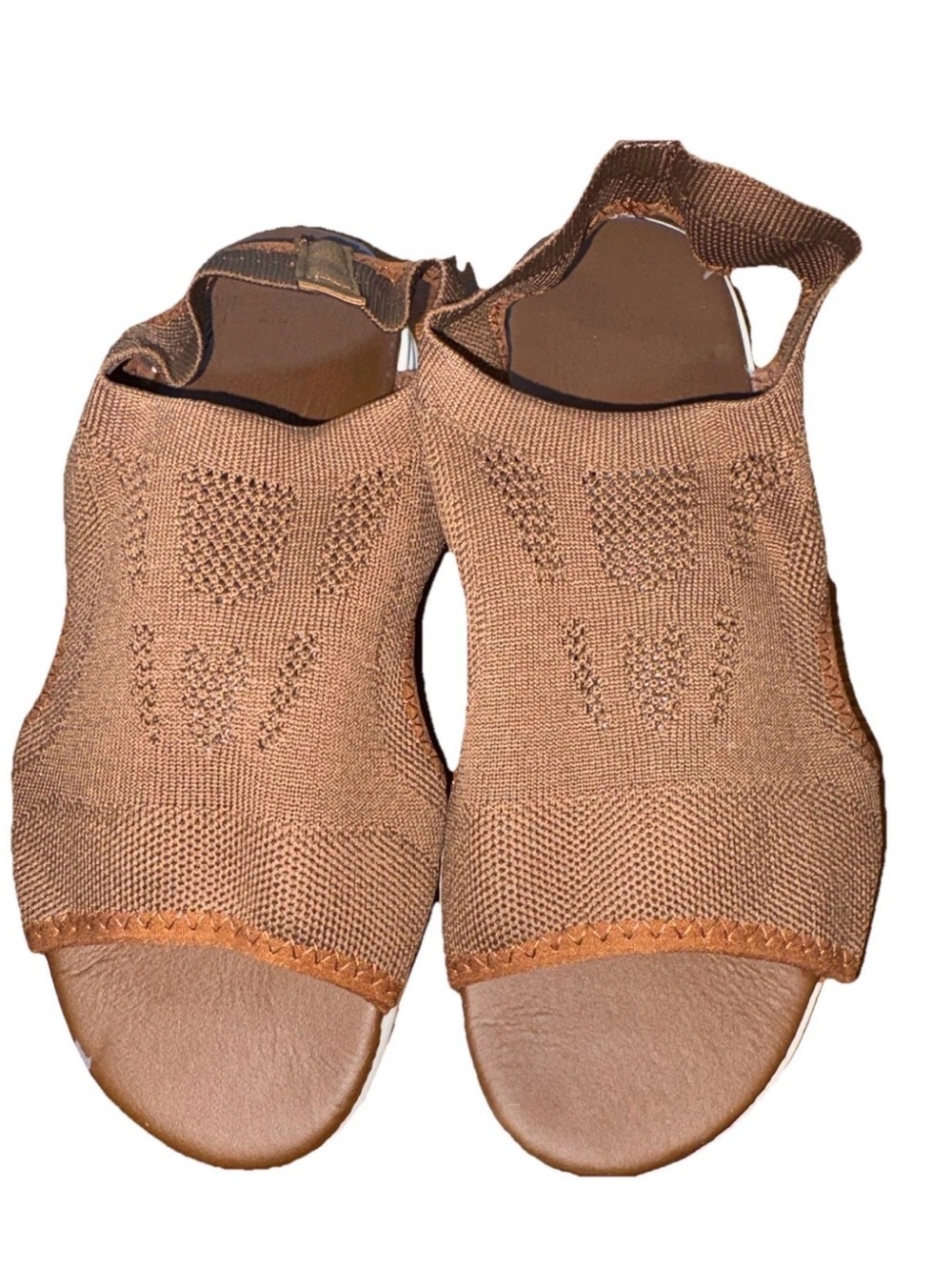 Women’s Brown Breathable Slingback Sandals Stretch Fit Size 9.5